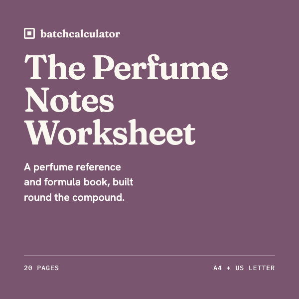 The Perfume Notes Worksheet
