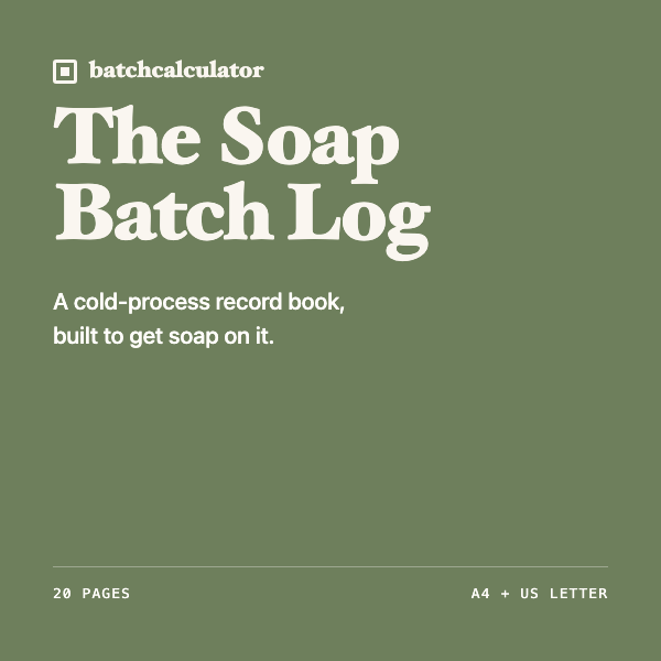 The Soap Batch Log